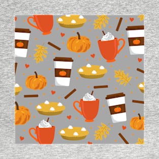 love pumpkin spice grey gray T-Shirt